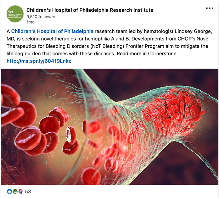 One of 2023's top stories celebrates years of dedication our researchers have contributed to developing gene therapies for bleeding disorders.